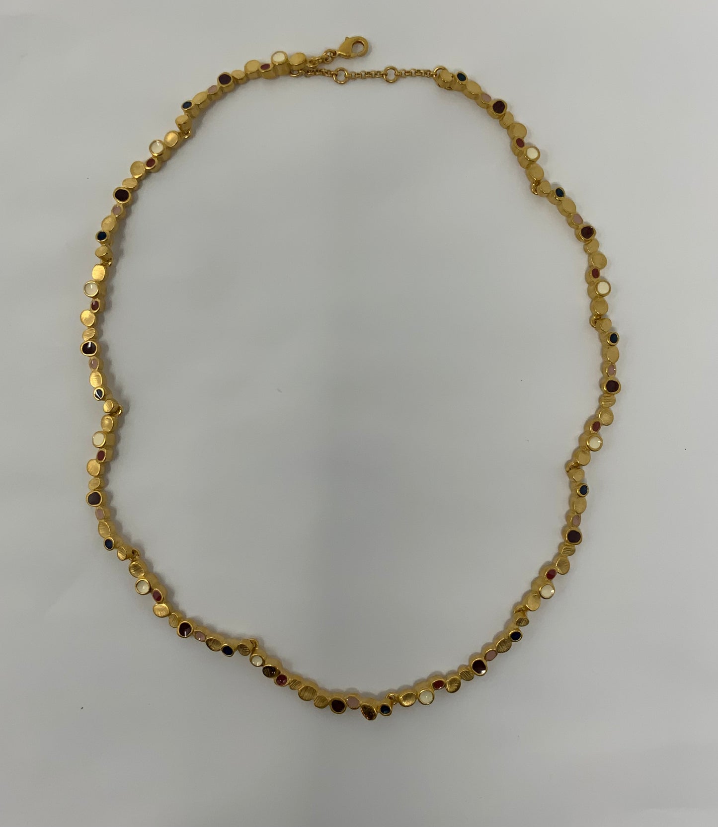 Aura Necklace With Enamel Dots, Gold