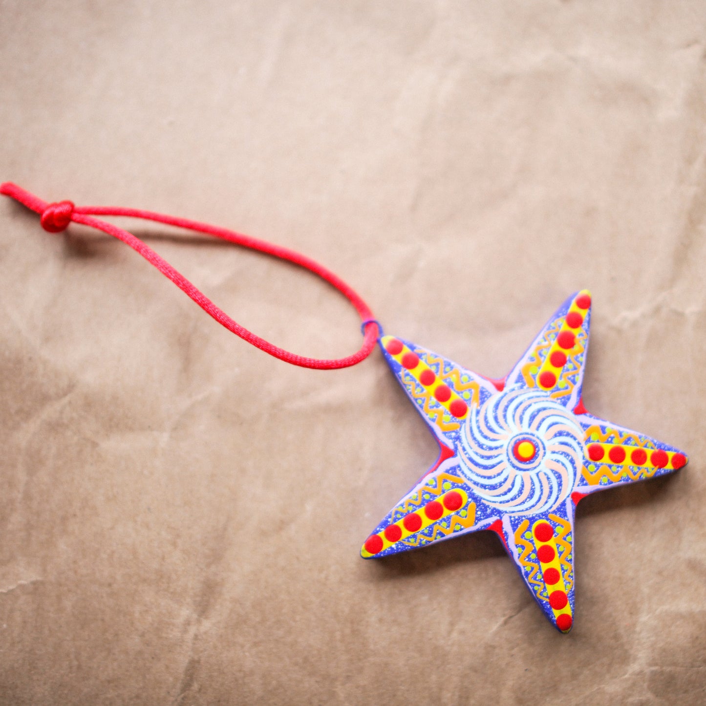 Ceramic Star Assorted Color Ornament